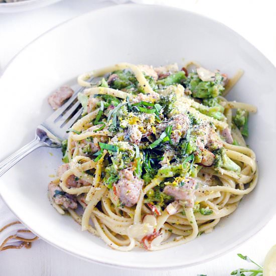 Chicken and Broccoli Linguine