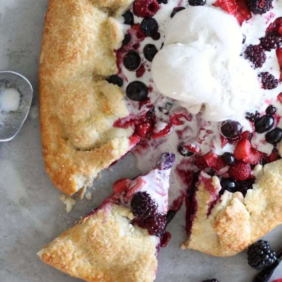 Vanilla Bean Berry Galette