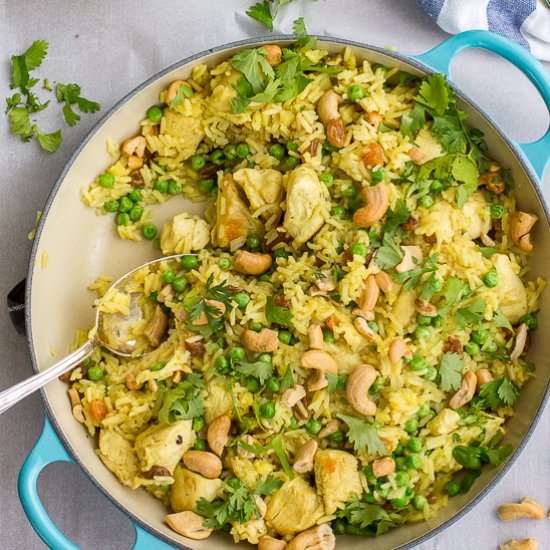 Spiced Cashew Chicken and Rice