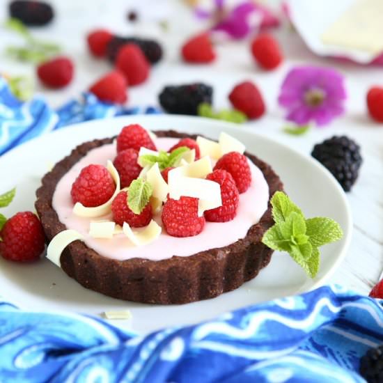 Raspberry White Chocolate Tartlets