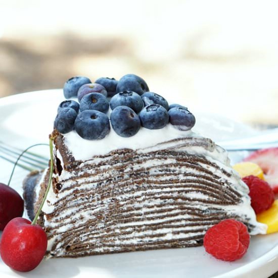 Chocolate Cheesecake Crepe Cake