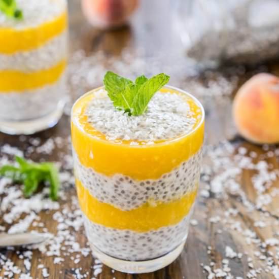 Peachy Chia Pudding