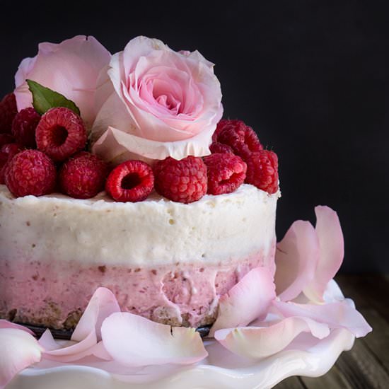 White Chocolate Raspberry Cake