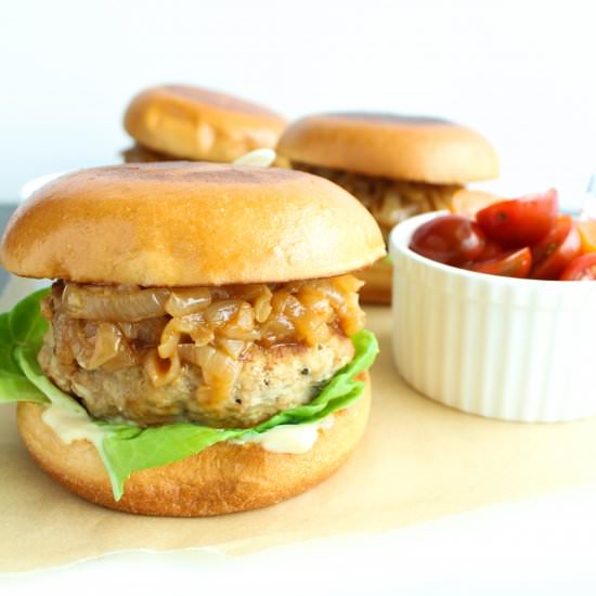 Turkey Burgers with Sweet Onions