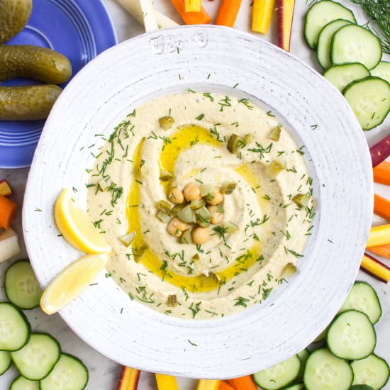Spicy Dill Pickle Hummus