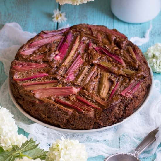 Rhubarb and Treacle Cake