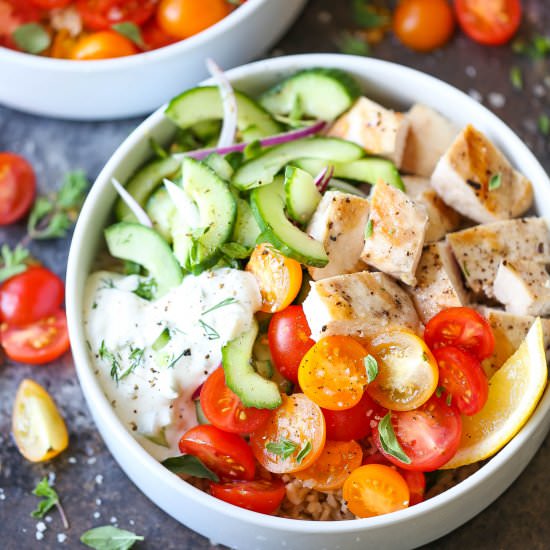 Greek Chicken Meal Prep Bowls