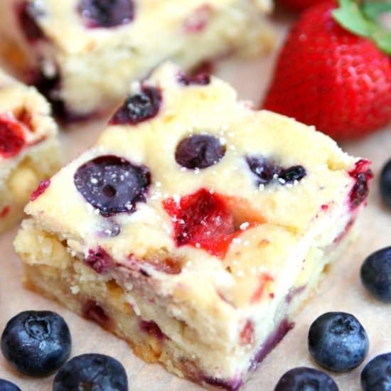 Berry White Chocolate Cookie Bars