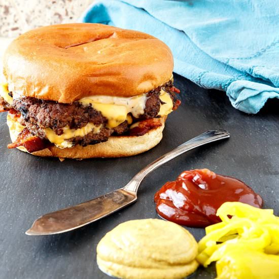 Smashed Bacon Double Cheeseburger