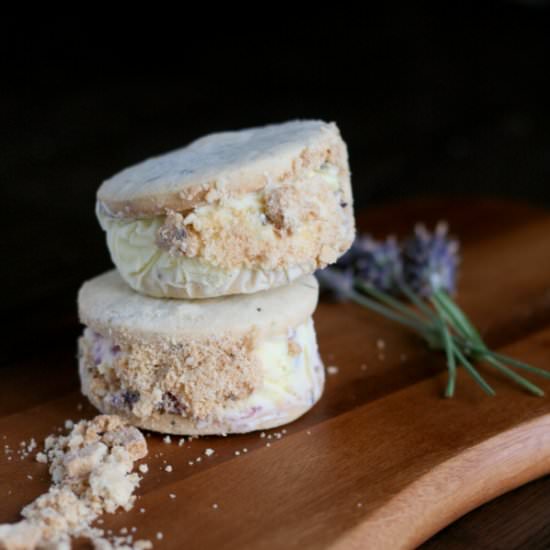Lavender Shortbread Ice Cream Sammy