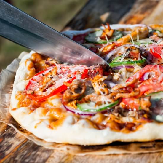 Shredded BBQ Chicken Pizza