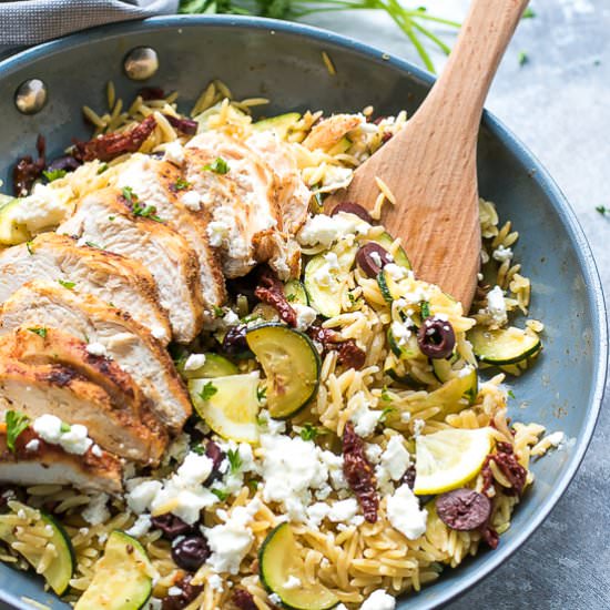 Orzo with zucchini