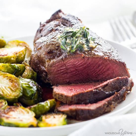 Filet Mignon W/ Garlic Herb Butter