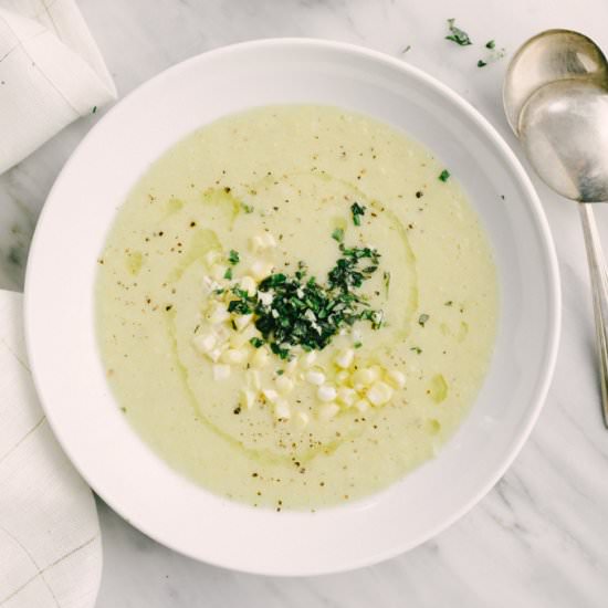 Sweet Corn Soup with Gremolata