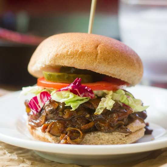 BBQ Pulled Mushroom Sandwiches