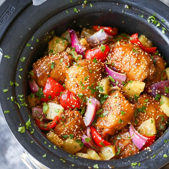 Slow Cooker Pineapple Chicken
