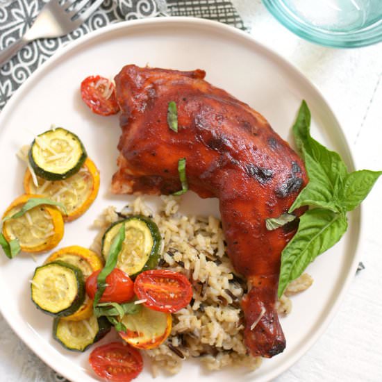 BBQ Sheet Pan Chicken & Squash