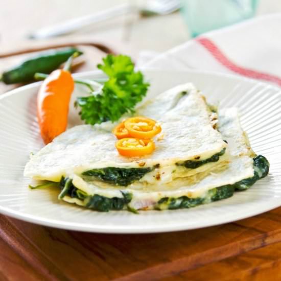 Easy Spinach Quesadillas