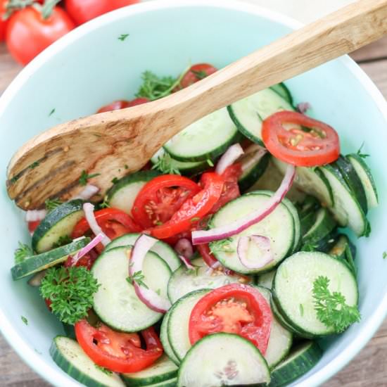 Cucumber Tomato Summer Salad