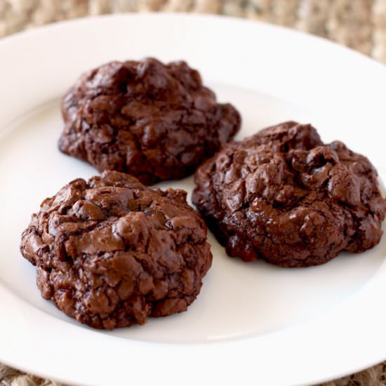 Fudgy Double Chocolate Cookies