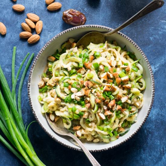 Almond Sesame Zucchini Noodles