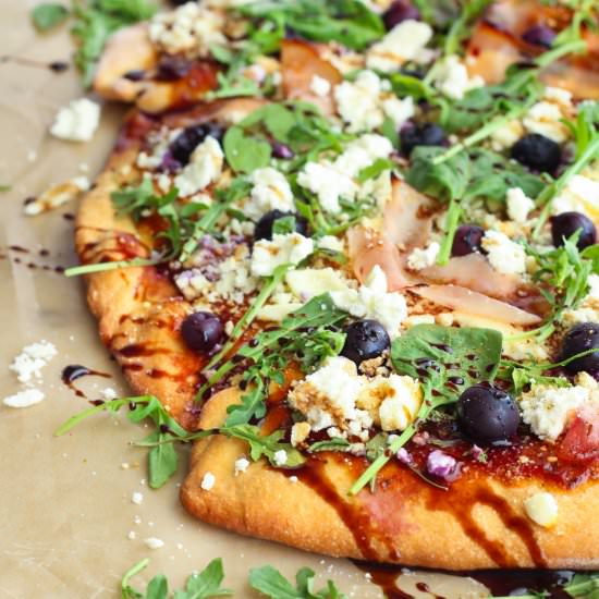 BBQ Blueberry & Feta Flatbread