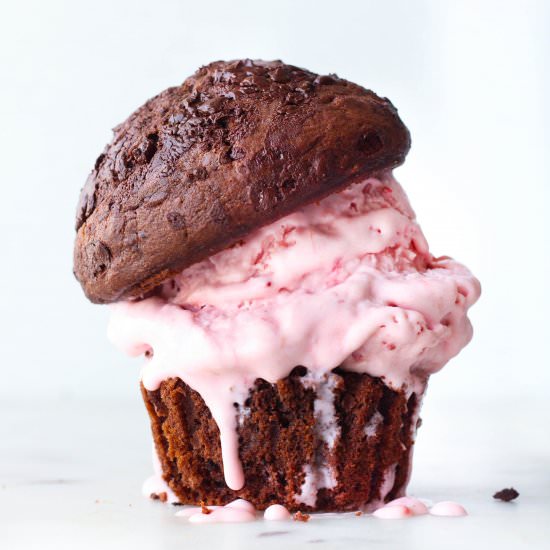 Double Chocolate Muffin Sundae