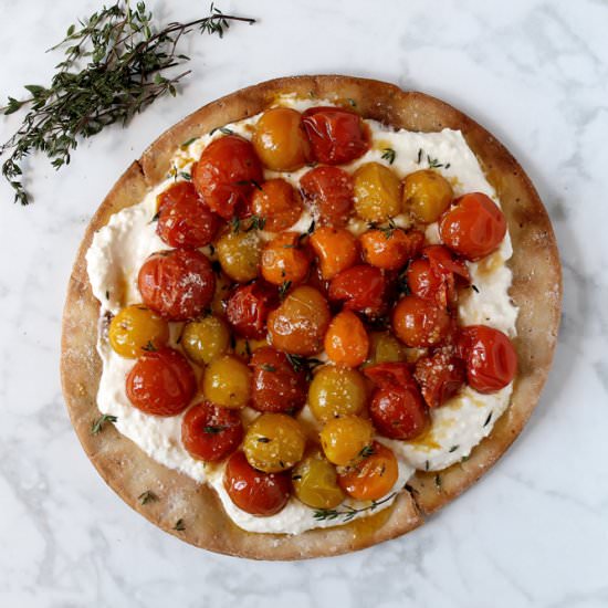 Feta and Roasted Tomato Pizza