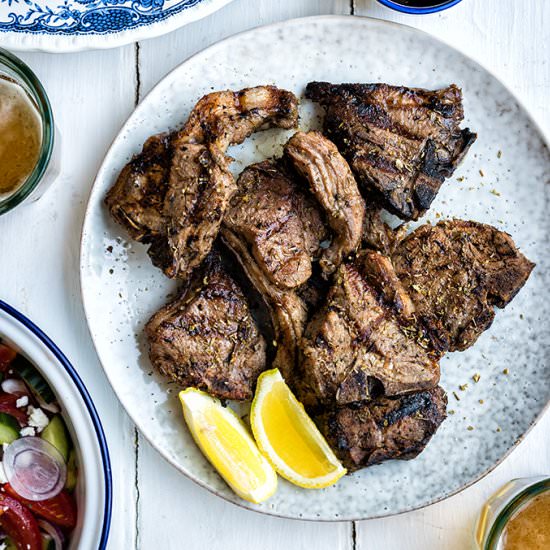 Greek Grilled Lamb Chops
