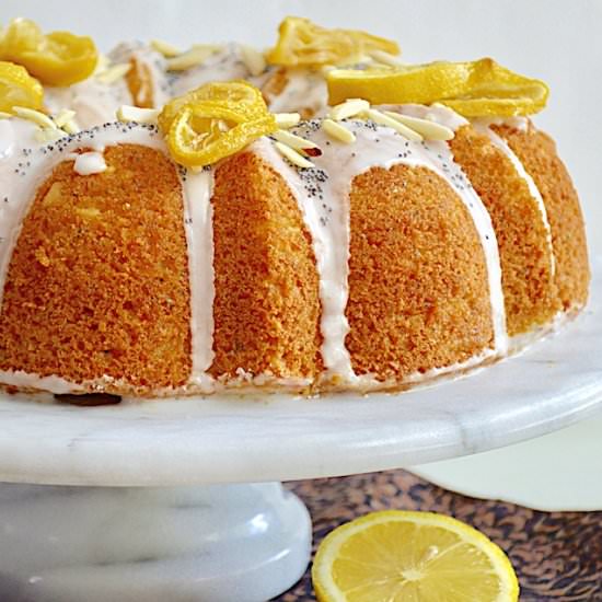 Lemon Poppy Seed Drizzle Cake