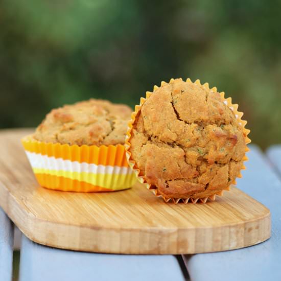 Healthy Honey Chai Zucchini Muffins