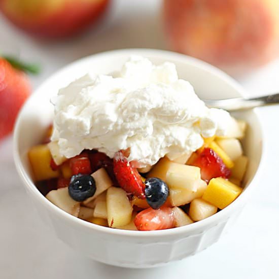 Fruit Salsa w/ Fresh Whipped Cream