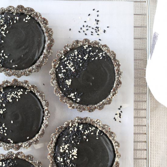 Midnight Black Sesame Tarts