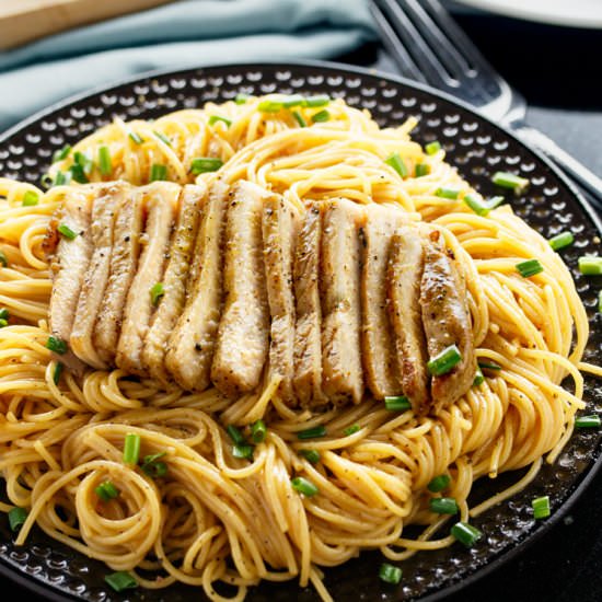 Asian Pork Chops w/ Sesame Noodles