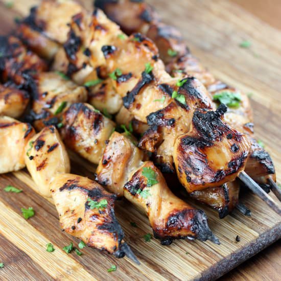 grilled chicken skewers