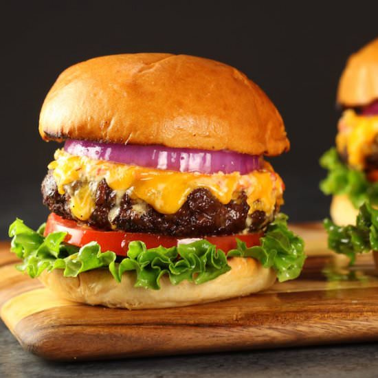 Easy Pimento Cheese & Bacon Burger