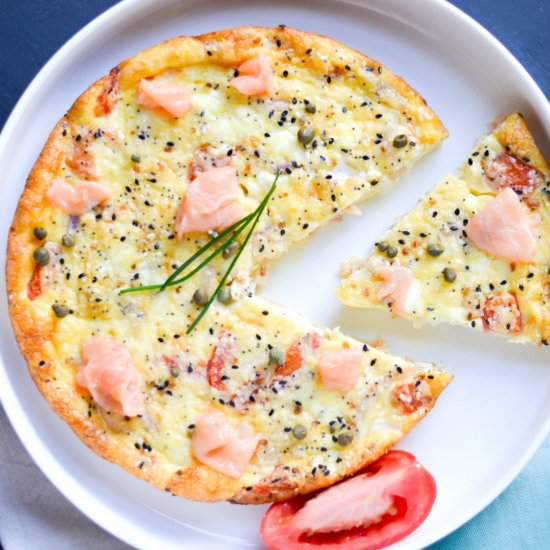 Smoked Salmon Everything Quiche