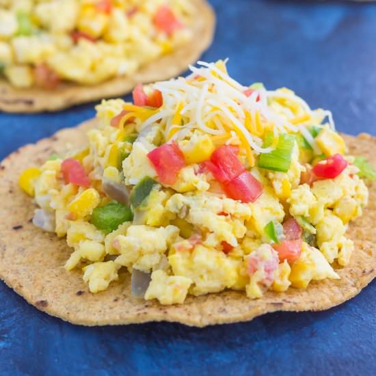 Southwest Scramble Tostada