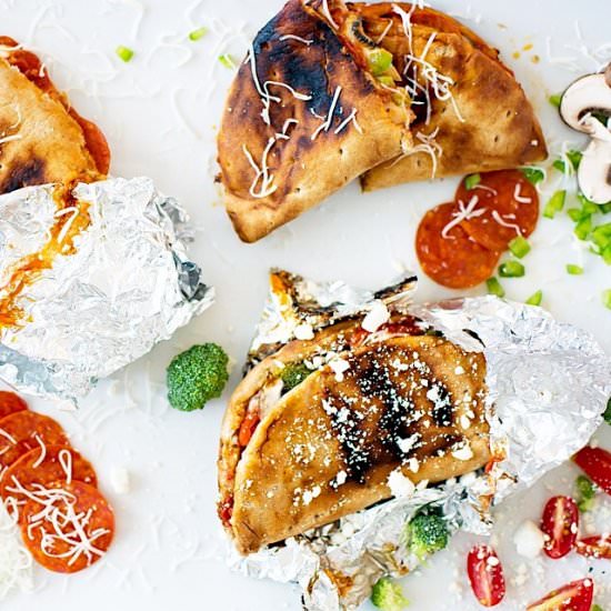 Grilled Pita Pizza Pockets