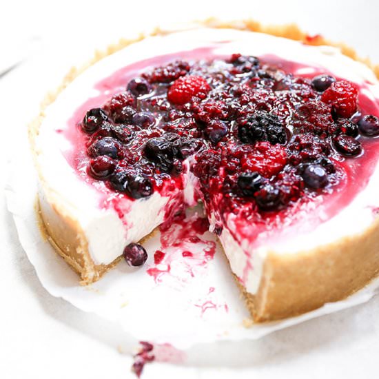 No-Bake Berry Cheesecake