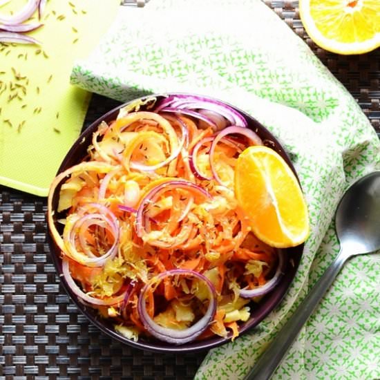 Sauerkraut Salad+Carrot and Apple