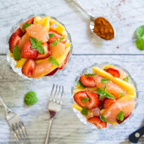 Fruit Salad with spicy salt
