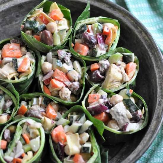Mediterranean Salad Wraps