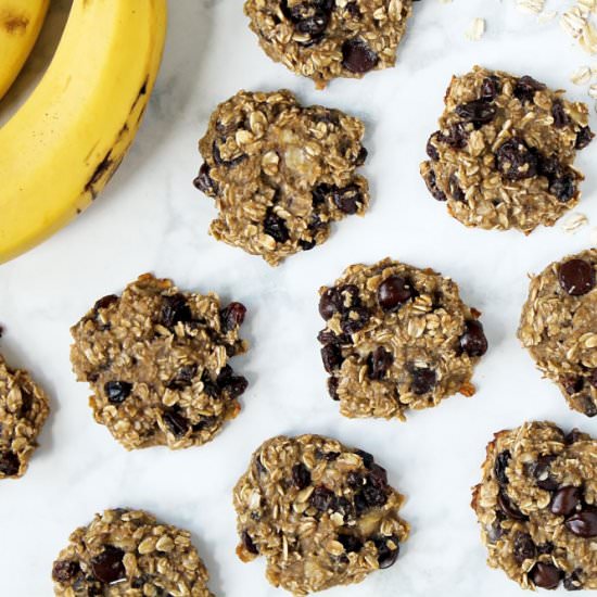 Healthiest Oatmeal Banana Cookies