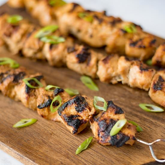 Grilled Lemongrass Chicken Skewers