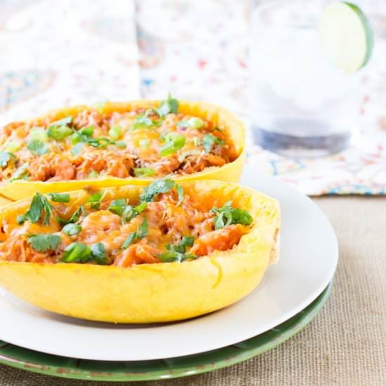 Shrimp Enchilada Spaghetti Squash