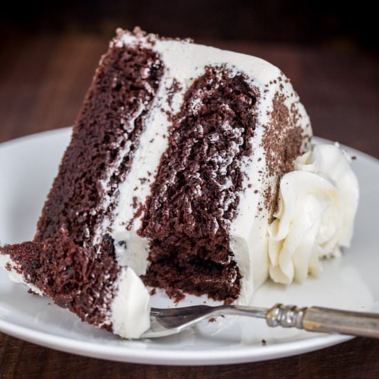 Chocolate Cake with Swiss Meringue