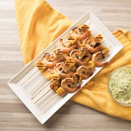 Grilled Shrimp and Mango Kabobs