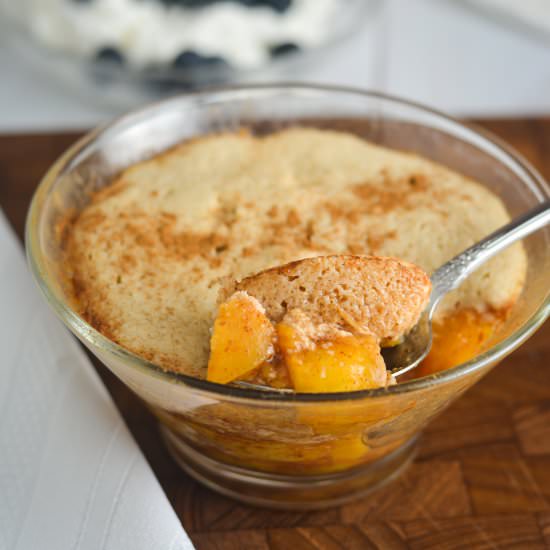 Single-Serve Peach Cobbler