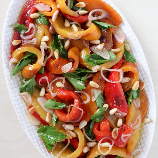 Marinated Bell Peppers w/ Pine Nuts